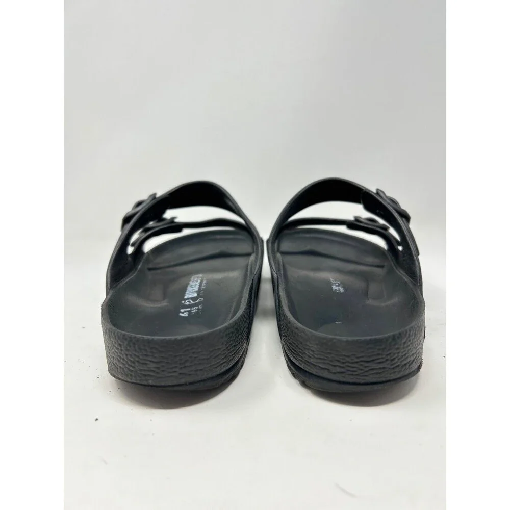 Birkenstock Sandals Mens 41 Black Arizona EVA Two Strap Slides Adult Waterproof